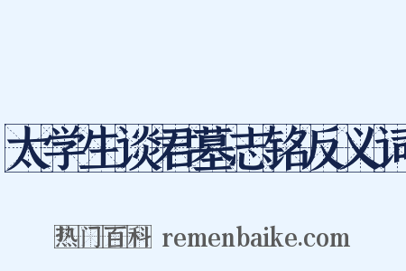 太学生谈君墓志铭反义词是什么意思的图片